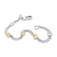 gold hearts charm bracelet