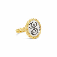 gold initial ring