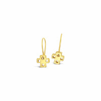 Gold Casa Cross Dangle Earrings