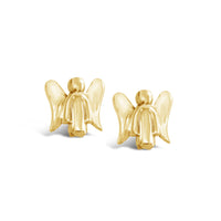 gold angel earrings
