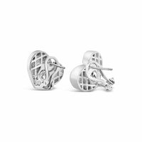 heart clip-on earrings silver