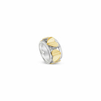 heart ring band gold silver