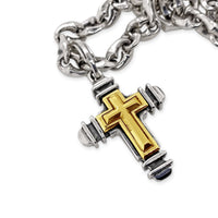 heavy gold cross necklace