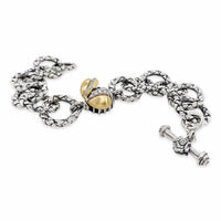 large bee bracelet with silver chain