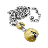 large diamond ladybugs necklace