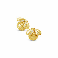 diamond bee earring gold