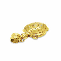 large gold turtle pendant saint
