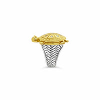 large gold turtle ring