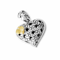 large puffed heart pendant