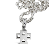 large silver casa cross pendant