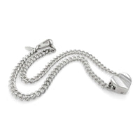 large silver heart necklace