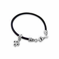 leather charm  bracelet