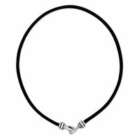 leather necklace silver clasp