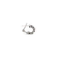 little woven hoop earrings silver