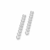 multi heart linear dangle drop earring sterling silver