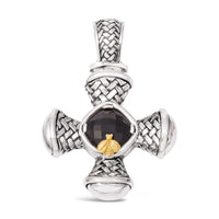 maltese cross pendant with onyx