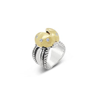 medium diamond ladybug ring