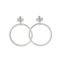 medium size hoop earrings silver