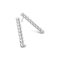 long linear multi heart drop earring