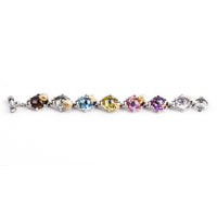 multi colored gemstone charm bracelet