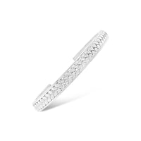 sterling silver herringbone cuff bracelet