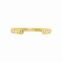 split back narrow heart love cuff bracelet in 18k gold