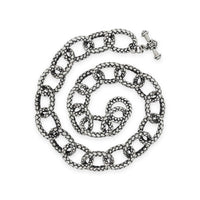 oval chain link necklace silver