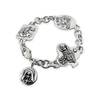 patron saint charm link bracelet