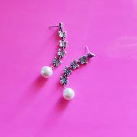 sterling silver pearl drop earrings