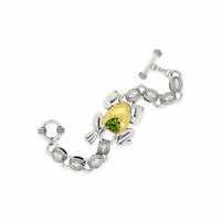 peridot frog bracelet