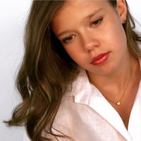 floating heart necklace gold