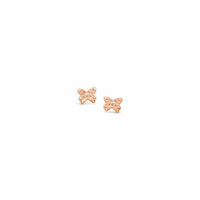 18k rose gold butterfly earrings