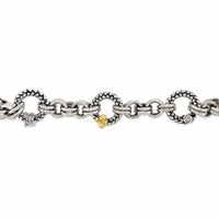 round link bracelet silver