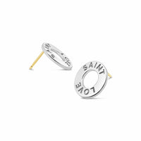 round silver earrings