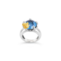 saint blue topaz bee ring