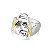 sterling silver horse head ring