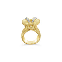 saint large diamond bee ring gold