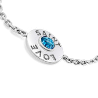 saint love bracelet blue topaz