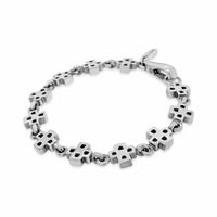 silver bracelet with crosses