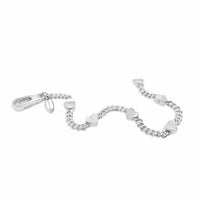 silver bracelet with hearts