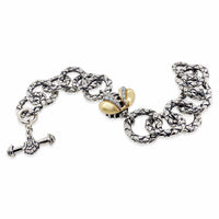 silver bracelet with large bee