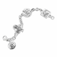 silver bracelet with charms
