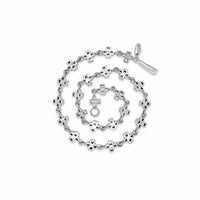 silver cross link necklace