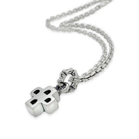 silver cross on chain
