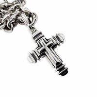 silver cross pendant saint