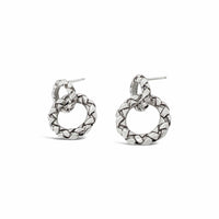 silver earrings with rings
