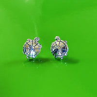 Turtle Earrings Studs | Small Sheldon Sterling Silver Turtle Earrings Studs