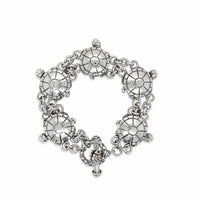 silver turtle link bracelet