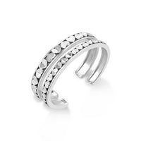 slender repeating heart love cuff stacking bracelets sterling silver