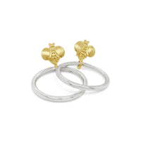 small gold and silver hoop earrings